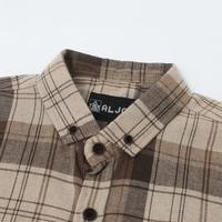 Gambar ALJOSA Kemeja Flannel Pria Lengan Panjang Hem Flanel Baju Cowok Motif Kotak Kotak Premium - F-113 Black Grey, M dari ALJOSA undefined 3 Tokopedia