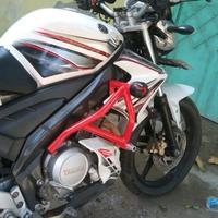 Gambar Tubular Crashbar New VIXION Old Plus Jalu Slider Agna Full Hitam Aksesoris Variasi Pengaman Body - Merah, New Vixion dari Prot 72 Variasi Tegal undefined 4 Tokopedia