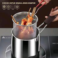 Gambar Deep Fryer Panci Penggorengan Rebus Stainless Steel Saringan Capitan Multifungsi dari Vinz Tech undefined 2 Tokopedia