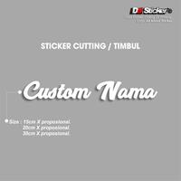 Gambar STICKER CUSTOM NAMA CUTTING STICKER - HITAM, 15cm (4pcs) dari Dd Sticker undefined 2 Tokopedia