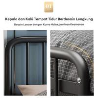 Gambar Divan Besi / Dipan / Tempat Tidur Besi/Ranjang Besi Industrial /Ranjang Tidur/Ranjang Besi Industrial Bed In a Box/Gratis Ongkir / 120x200 /160x200/180x200 - B-Hitam-120x200cm dari AKOM HOME undefined 3 Tokopedia