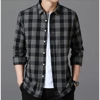 Gambar Kemeja Flanel Pria Lengan Panjang Kemeja Pria Kotak Kotak - Ctr putih 06, XL dari NATASHIA CHRISTY VIONY undefined 1 Tokopedia