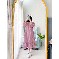 Gambar Lesya midi dress Katun salur terbaru wanita Simple - Hitam, Allsize dari Naura Collection17 undefined 1 Tokopedia