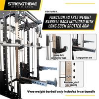 Gambar All In 1 Trainer STRENGTHBAE Power Rack Smith Machine Cable Machine Cable Crossover Functional Trainer Home Gym Multi Fungsi Half Rack Squat Stand dari Strengthbae undefined 3 Tokopedia