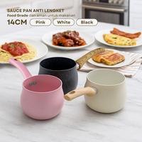 Gambar （Eksklusif di live  baangcadel ） Panci Susu Food Grade Panci Rebus Bulat Anti Lengket 14cm Double Bottom - White dari Funnycook.Indonesia undefined 1 Tokopedia