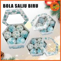 Gambar Hiasan Bola Natal Mix Warna ( Isi 7 Buah ) - Dekorasi Natal Makassar - Biru dari Toko Endekado Makassar undefined 4 Tokopedia