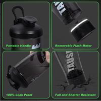 Gambar Electric Protein Shaker Bottle, Usb Rechargeable Blender Bottles, Bpa Free, Tritan Portable Blender Cup, 650Ml - black, 650ml dari wovuge245 undefined 4 Tokopedia