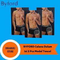 Gambar Promo BYFORD Celana Dalam Pria Boxer 2 Pcs Bahan Modal Tencel Super Soft COD - M dari haozhe undefined 2 Tokopedia