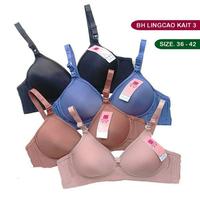 Gambar 3 Pcs BH Wanita Lingcao B5 Kait 3 Cup B Tanpa Kawat BRA Lingcao BH Lingcao Size 36 - 42 - 36, 3 Pcs dari Grosir Underwear Store undefined 4 Tokopedia