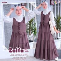 Gambar Zalfa - Set Dress Gamis Inner dan Overall Anak Remaja Perempuan by Shofiya Kids - Zalfa Army dari Dearins undefined 3 Tokopedia