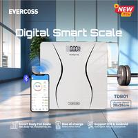 Gambar EVERCOSS Timbangan Badan Smart 28cm Bluetooth Digital with Bluetooth Android & iOS UK type Manufacturer Warranty dari Evercossofficial undefined 2 Tokopedia
