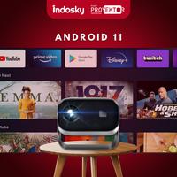 Gambar Pusat Proyektor Indonesia - Indosky Sky S7 Android Projector 200 ANSI Lumens 1080p Layar Led proyektor  bluetooth dari Pusat Proyektor Indonesia undefined 4 Tokopedia