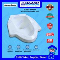 Gambar American Standard - Closet Kloset Toilet Jongkok Squat WC Rapi EX White Putih AS 28,5 CM Toto - TANPA (JABODETABEK) dari Bazar Bangunan undefined 1 Tokopedia