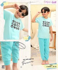 Gambar KAZEL ZEBE Setelan Pendek Panjang Unisex 6Bulan - 11 Tahun ( 1Stel ) - Chamomile, 6-12 dari Kazel Babywear undefined 4 Tokopedia