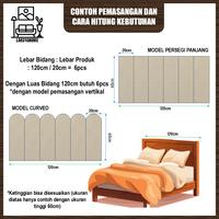 Gambar Headboard Panel Dinding Linen 20x60 Nikari Series Dipan Tempat Tidur Wall Panel Stiker Dinding Dekorasi Wallpaper Dinding Dekorasi Rumah Anak - Taupe, 20x60cm dari Laksya Home undefined 4 Tokopedia