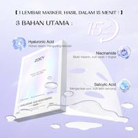 Gambar [GRATIS Ongkir Hari Ini] [ZOICY Hyaluronic Acid Moisturizing Mask] | Wajah Sheet Masker Yang Mencerahkan dan Melembapkan Perawatan Garis Halus Kulit 5% Niacinamide (Cerah Alami) + Centella (Kurangi garis halus) HADIAH GRATIS - 1 Box | 5 Pieces dari ZOICY Skincare undefined 3 Tokopedia