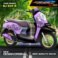 Gambar BJ 1839-STIKER DECAL MOTOR FULL BODY SCOOPY DESAIN QUEEN MAHKOTA WARNA PUTIH SILVER UNGU KUNING - BJ 1839 P, glossy dari Ians Striping_NEW undefined 4 Tokopedia