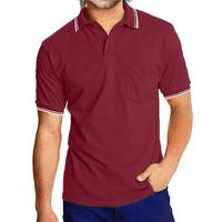 Gambar KPS | Promo Paketan 3 pcs Kaos Polo Ada Kantong Kerah Kombinasi | Lengan Pendek Atasan Pria - hitam-putih-maron, XL dari KaosPoloShirt undefined 4 Tokopedia