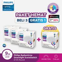 Gambar Beli 3 Dapat 4 Lampu Philips RadiantLine Downlight SceneSwitch 9W D105 3 Warna dari Philips Lighting Indonesia undefined 1 Tokopedia
