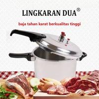Gambar Uk 6L, 8L Panci Presto Lingkaran Dua High Quality ( ANTI KARAT ) | Alumunium Berkualitas | Panci Masak Presto Aluminium Gagang - 8L/24CM MOTIF dari QIN AI STORE undefined 3 Tokopedia