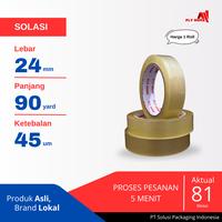 Gambar FLY HOME Lakban 1in Solasi 90yard 24mm x 90 yard | Isolasi 81meter 1 roll ukuran ASLI dari Flyhome Brand Lokal undefined 1 Tokopedia