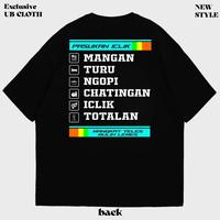 Gambar Kaos Pasukan Iclik Mangan Turu Ngopi Iclik Combed 24s Distro ub cloth - Hitam, M dari UB CLOTH undefined 3 Tokopedia