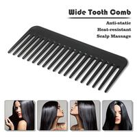 Gambar Black Large Wide Tooth Comb 19 Teeth Detangling Hairbrush Heat-Resistant Anti-Static Scalp Massage Hair Comb Hair Accessories - black dari Sulisetiani SHOP ID undefined 4 Tokopedia