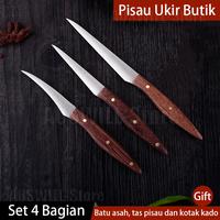 Gambar Pisau Ukir Buah Pisau Garnish Set isi 4 Pisau Carving Alat Ukir Buah Class A Premium COD Promo dari AUSWILL-Store undefined 2 Tokopedia