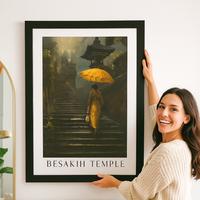 Gambar Wall Art Bali Frame Jumbo A1(96x72cm) – Dekorasi Pulau Dewata Bali Home Decor + Bingkai Kayu Premium - BT-HITAM dari Seni Malaka undefined 1 Tokopedia