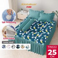Gambar Kintakun DLUXE Sprei satu set Rumbai Tinggi 25cm 160 / 180 Aesthetic Multivarian Sarung Bantal Guling Kain Karet Murah [KAMAR RUMAHKU] - Adara, 180 x 200 dari Kamar Rumahku undefined 1 Tokopedia
