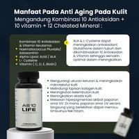 Gambar EVOLIFE AS 10 Suplemen Antioksidan + Multivitamin + Chelated Mineral BPOM FDA AS10 Anti Aging Penuaan Dini - 1 Botol dari Gogomall undefined 5 Tokopedia