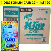 Gambar 1dus (10renceng) soklin liquid 500 all varian 120pcs Cairan Clean 22ml - 1 DUS SOKLIN cair 22ml biru dari TOKO MBAK BELLA undefined 1 Tokopedia