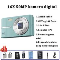 Gambar TEEKA T1 Camera Digital 50MP 16 Digital Zoom Digicam Kamera Pocket 4K Kamera Mini / Kamera Saku Model Retro Putih Biru Foto 【Dengan Kartu 64G】 dari TEEKA Camera undefined 2 Tokopedia
