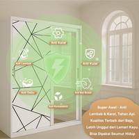 Gambar PREMIUM Zenova Lemari Kamar Tidur Besi Sliding 2 Pintu 120cm - Pintu Geser + Cermin Panjang & Gantungan - M01 dari Hussein Mamba Double undefined 5 Tokopedia