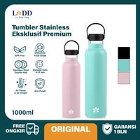 Gambar Le Ding Ding-Tumbler Stainless Steel Tahan Panas Dingin 24 jam Termos Tutup Bambu 1000ml - Pink-1000ml dari wildanmart undefined 4 Tokopedia