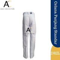Gambar Amry Collection Celana Sekolah Panjang SMP SMA Saku Standar Bahan Katun Drill Fit Pria Formal Hitam Putih Dewasa Sirwal Casual Kantor Slim Regular Fit Non-Karet 4 Saku - Putih, Size 26 dari AMRY COLLECTION undefined 5 Tokopedia