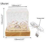 Gambar ￼lampu proyektor aurora glow lamp kotak / lampu tidur RGB remot / lampu estetik / lampu aestetik / lampu meja kristal / crystal lamp dari imanuellamp undefined 2 Tokopedia