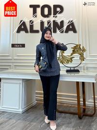 Gambar Aluna Top Atasan Kemeja Printing Journey Terbaru - Aluna Top Hitam, S dari Butik Sasmaya Journey Jogja undefined 4 Tokopedia