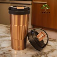 Gambar Tarsla Gelas Termos HRF-801 Vacuum Flask Stainless Mug Tumbler 500 ML Tahan Panas & Dingin dengan Handle - Rose Gold dari TARSLA OFFICIAL undefined 5 Tokopedia