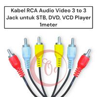 Gambar Kabel RCA Audio Video 3 to 3 Jack untuk STB, DVD, VCD Player Panjang 1 Meter dari OE Sparepart Elektro undefined 4 Tokopedia