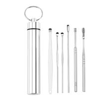 Gambar G ( G26 ) SET ALAT PEMBERSIH TELINGA STAINLESS 6 IN1 / KOREK KUPING Cewek Ear Removal Remaja dari mehong grosir undefined 2 Tokopedia