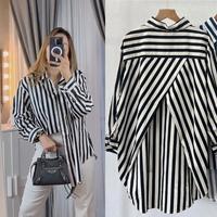 Gambar Atasan Kemeja Motif Salur Silang Belakang Cantik Wanita Bahan Poly Rayon Nyaman By Azka Collection - Millo, All Size dari ZAHRA GROSIR Fashion Wanita undefined 1 Tokopedia