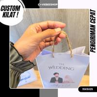 Gambar ( Isi 50 Biji ) Paper Bag Free Custom Desain Souvenir Wedding Murah Bebas Request Teks Paper Bag Wadah Souvenir Hajatan Custom - PAPER BAG CUSTOM, 15x5x25 dari VIEBEESHOP_NEW undefined 5 Tokopedia