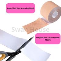 Gambar Bra Tempel 5 CM x 5 M / Bra Tape Nipple Cover / Instant Boob Tape / Adhesive Breast Lift / Sticky Bra / breast tape / PLESTER PAYUDARA / BOOB TAPE / STICKY BRA / Tape Roll Solatip Pengangkat Payudara / Penutup Payudara SH Q04 dari karautiaj laidganh undefined 3 Tokopedia