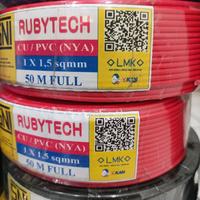 Gambar kabel NYA 1.5mm rubytech 50m merah hitam biru kuning(hijau) - Hitam dari RAJAWALI LISTRIK & MINUMAN undefined 3 Tokopedia