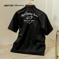 Gambar Workshirt ASTTIN Nagata Kemeja Kerja Signature Season City One - Lengan Pendek Hitam - Baju, Pria - Black, L dari Asttin Bag undefined 3 Tokopedia