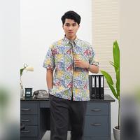 Gambar Trabalho - Asana Wonogiren M0331, Kemeja batik pria lengan pendek - M dari Nona Rara Batik undefined 2 Tokopedia
