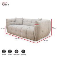 Gambar Sofa 2,5 Seater Nayla Sofa Minimalis Modern Sofa 2,5 Dudukan by Vassa dari Vassa Sofa & Home undefined 2 Tokopedia