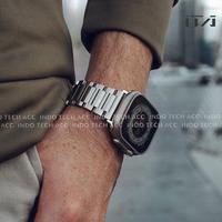 Gambar Strap Titanium GTx Royale for Apple Watch Series Ultra 3/2/1 & Series 11/10/9/8/7/6/5/4/3/2/1/SE3/SE2/SE1 - Tali Jam iWatch 49/46/45/44/42MM - Black Titanium, 49MM (ULTRA3/2/1) dari Indo Tech Acc undefined 3 Tokopedia