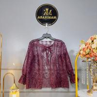 Gambar MAMIKARA - BAJU KONDANGAN - OUTER CARDIGAN - CARDI TILE BROKLAT - Premium tali brown, Ld 110cm dari TOKO MAMIKARA undefined 5 Tokopedia